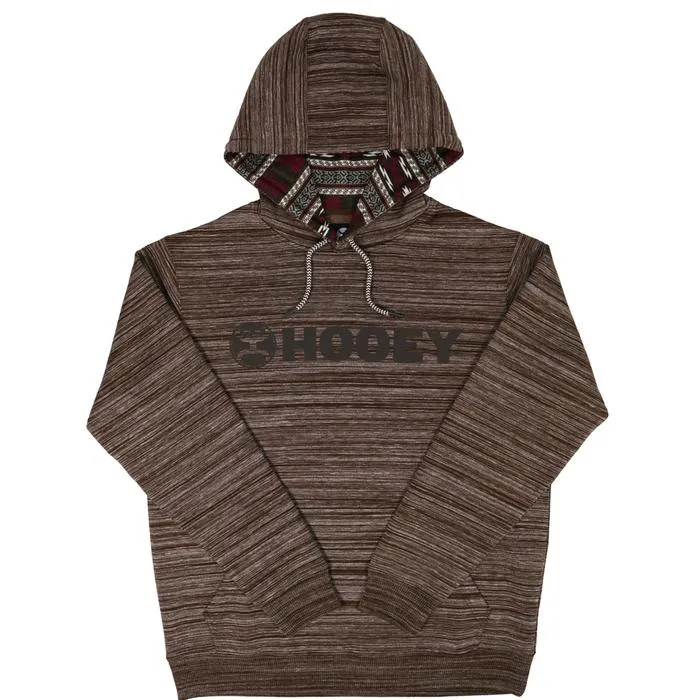 CLHH1177-S-Brown Hooey "Lock Up" Brown Space Dye Aztec Pattern Hood