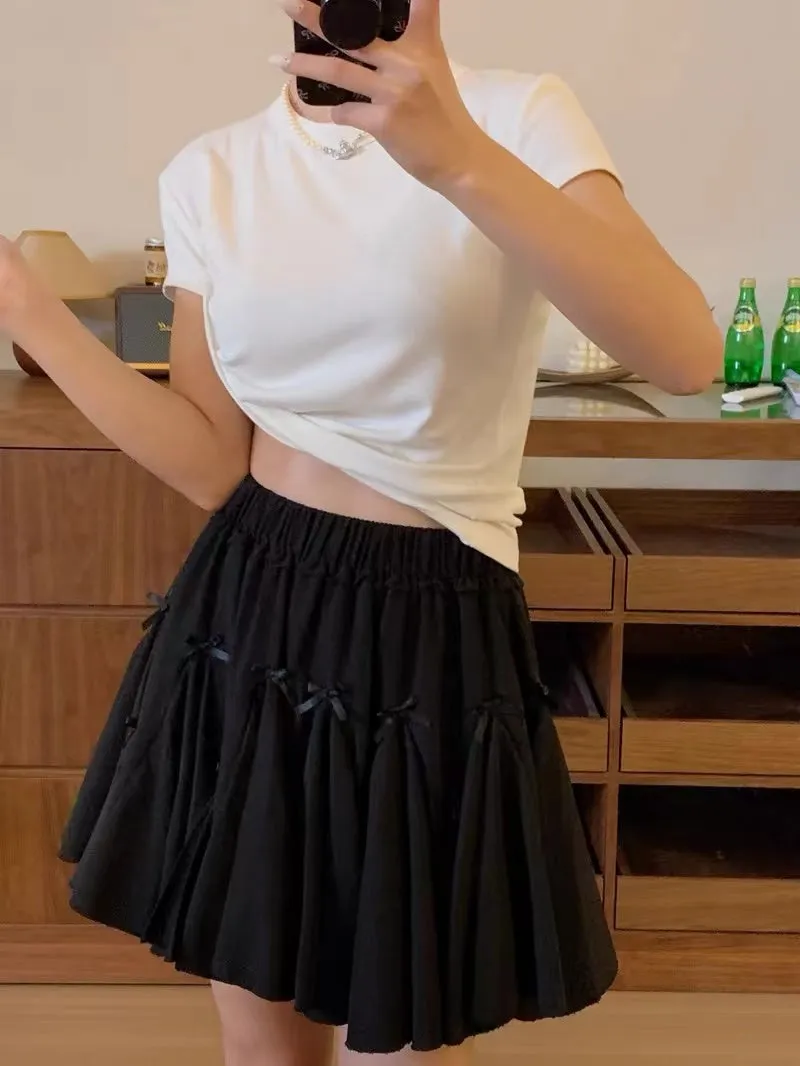 crushpeach Milk Smoothie Handmade Delicate Ruffle Pleated skirt- 2 colors
