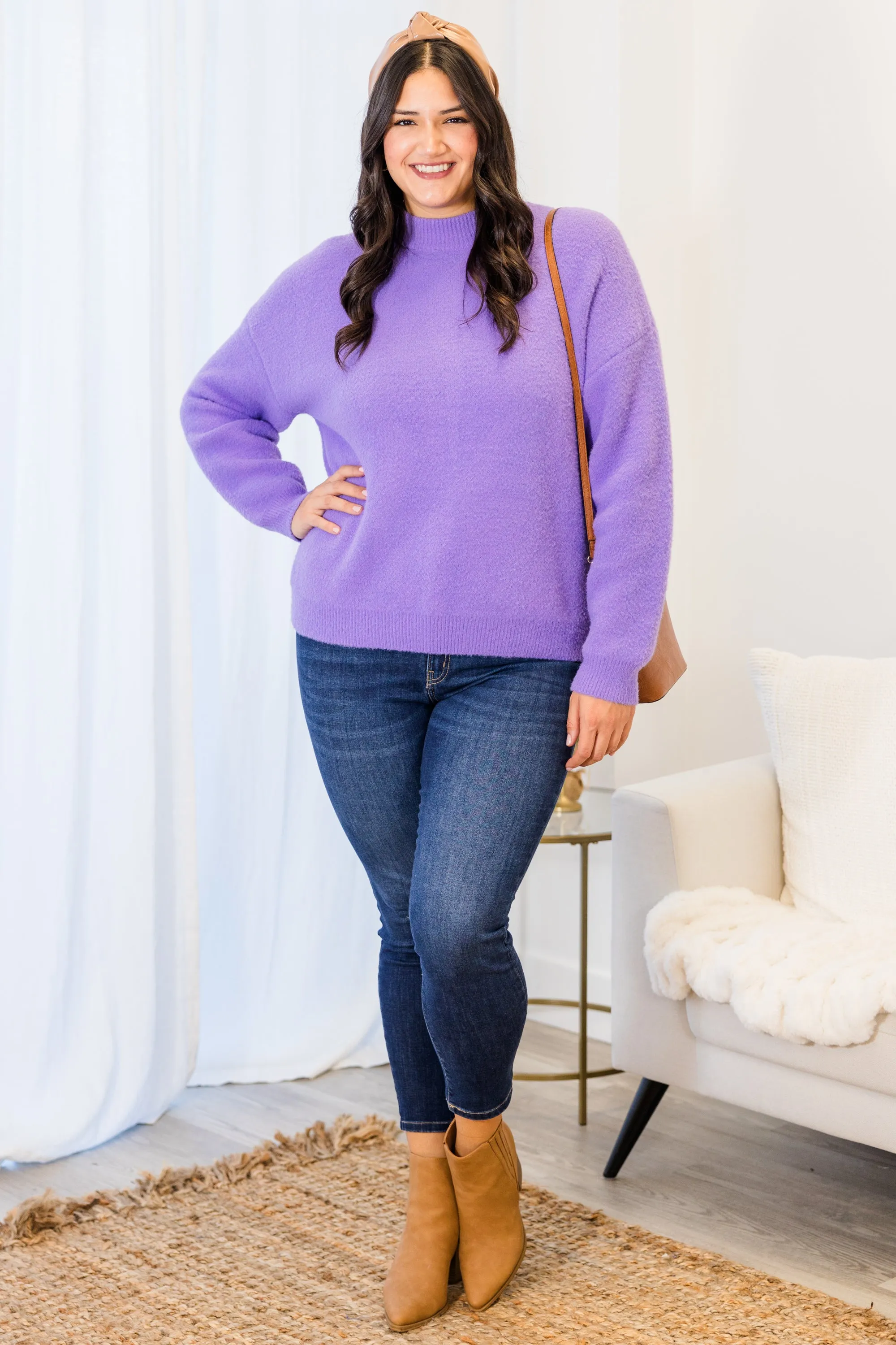 Hug Me Sweater, Lavender