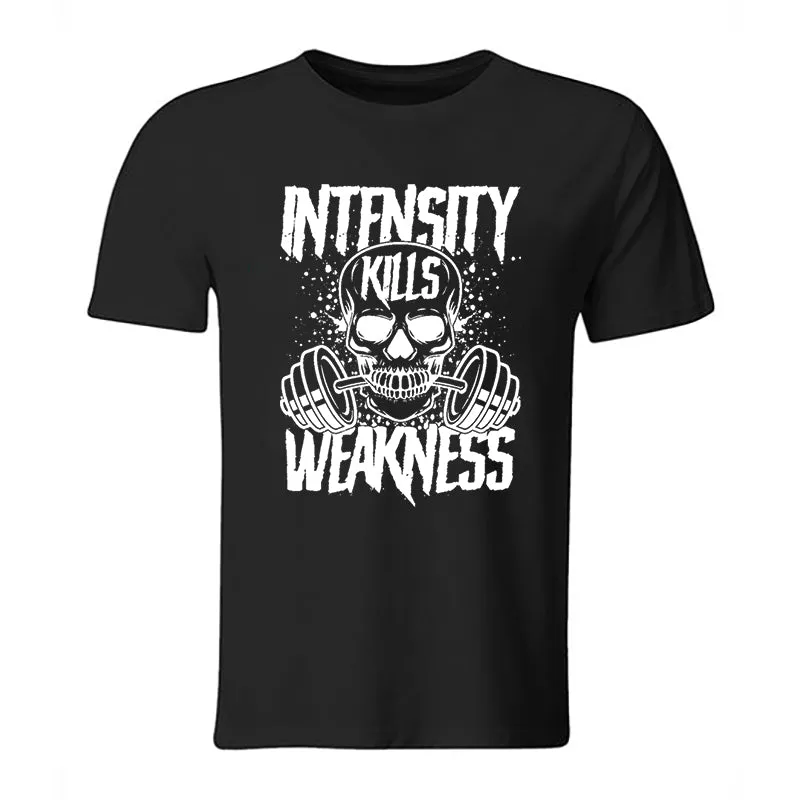 Intensity Kills Weakness Skull Print Men's T-shirt