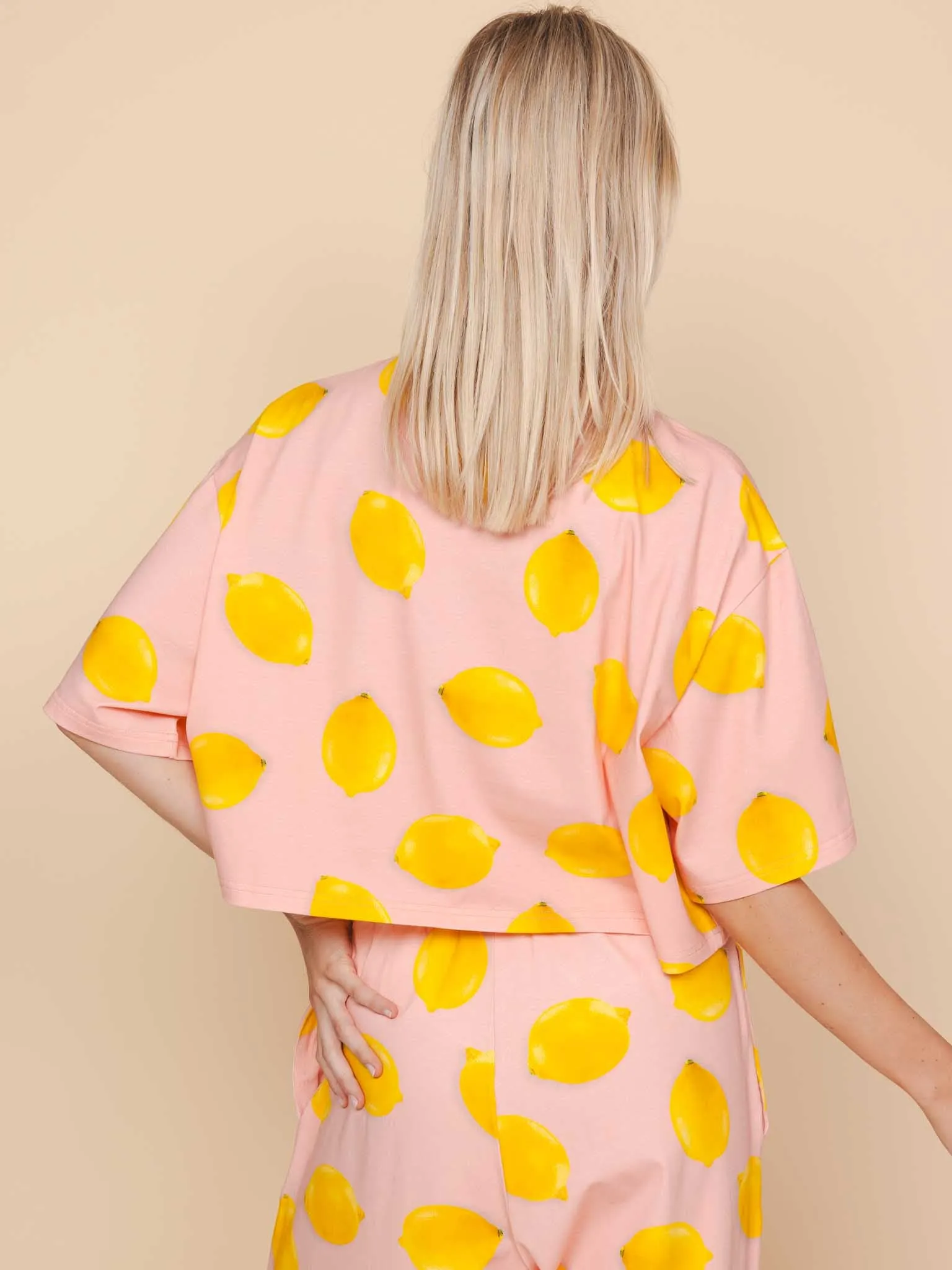 Lemon Cropped T-Shirt Dames