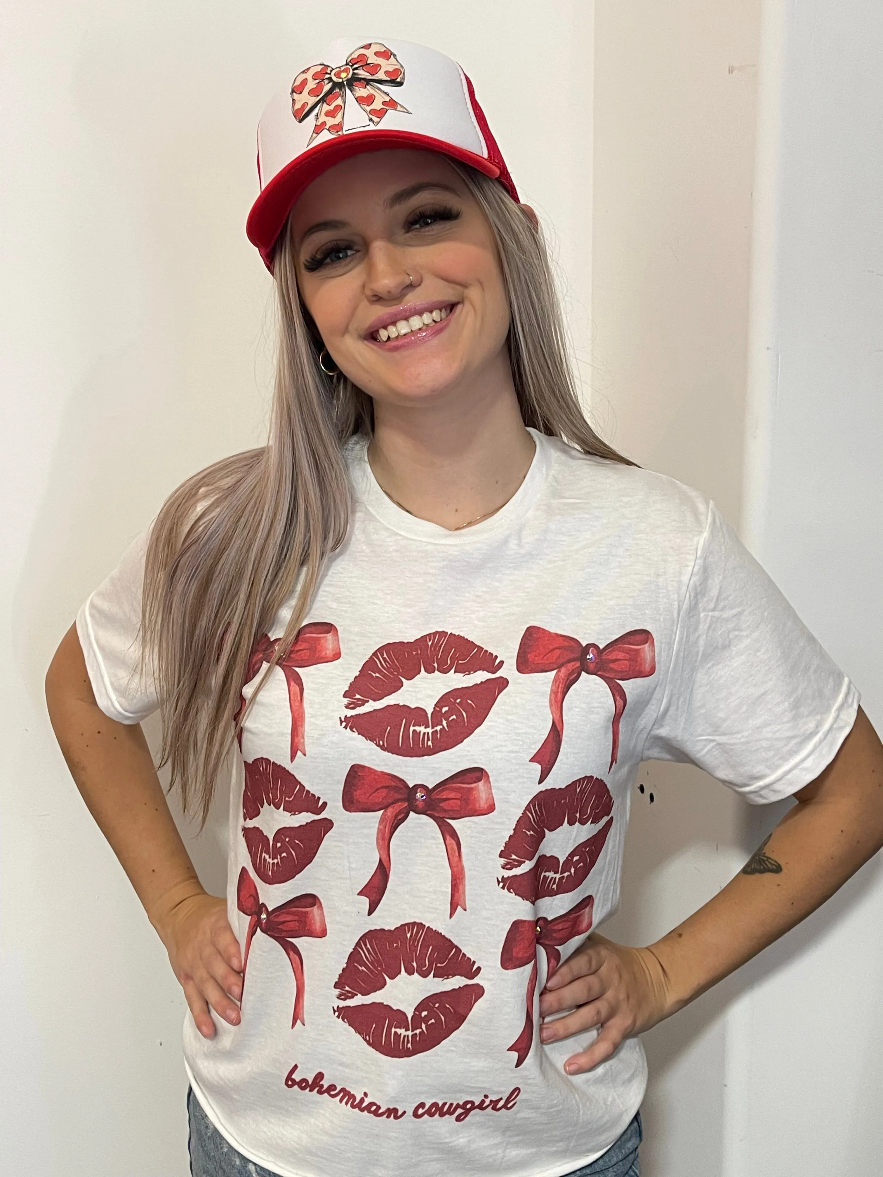 Lips & Bows Valentine's T-Shirt - WS