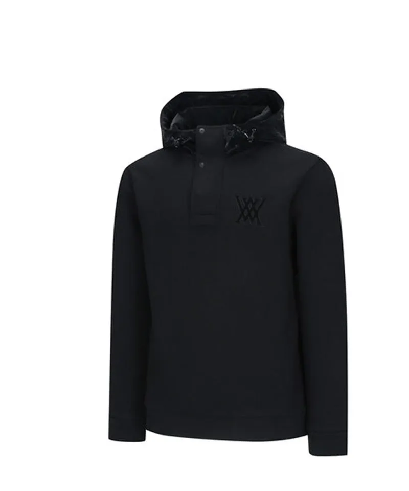Men's Hoodie Point Anorak - Black