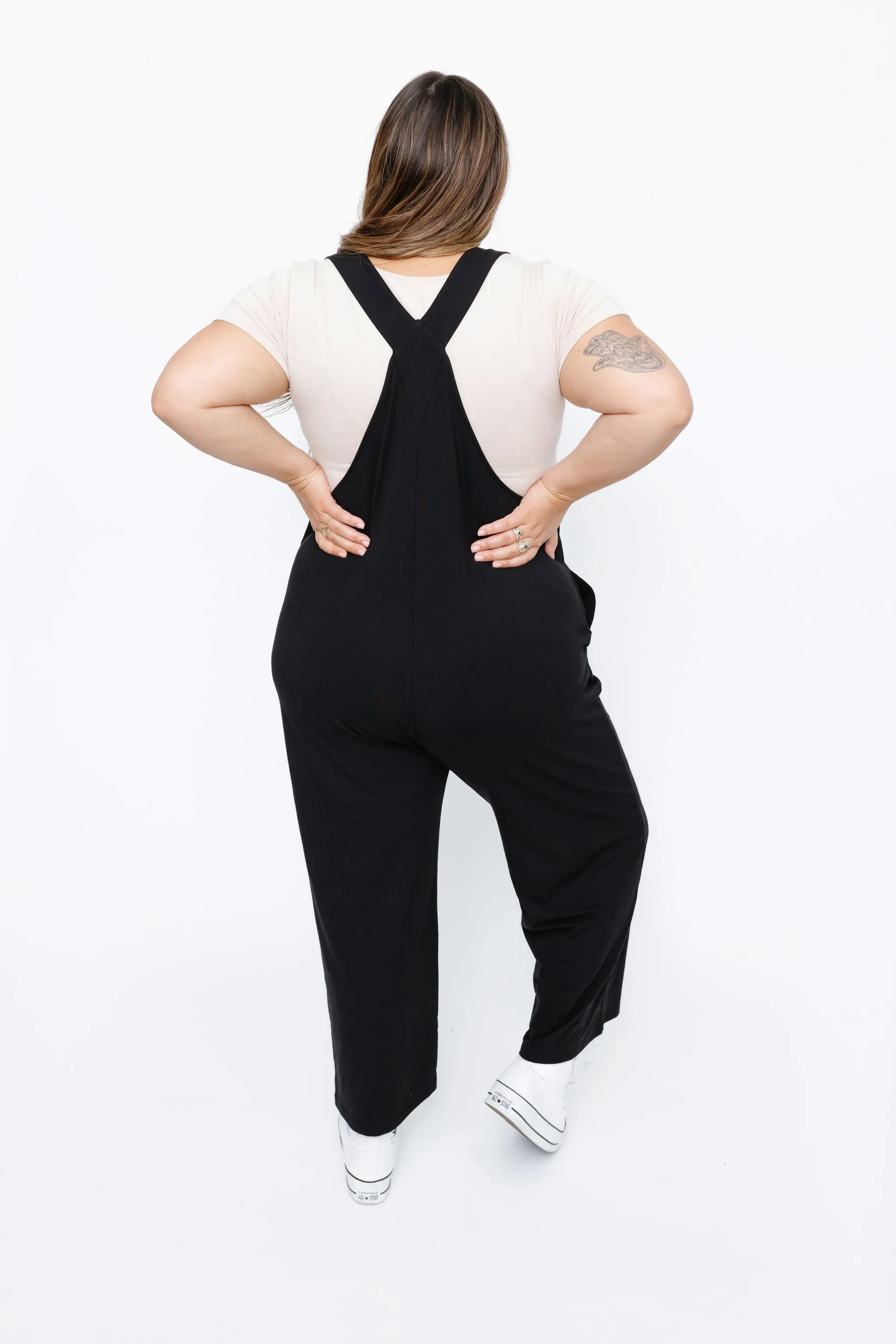 Mia Romperalls in Midnight Black