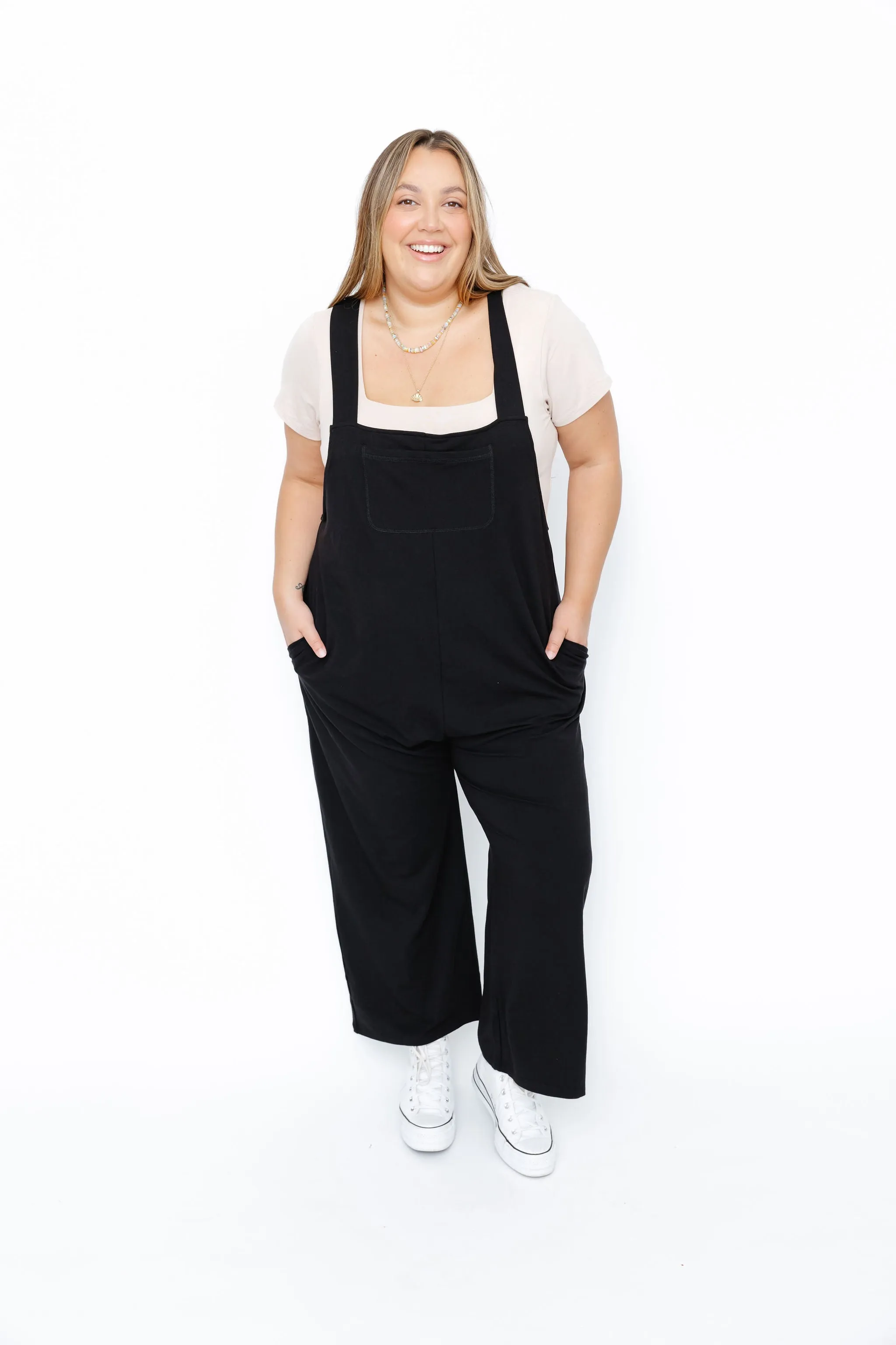 Mia Romperalls in Midnight Black