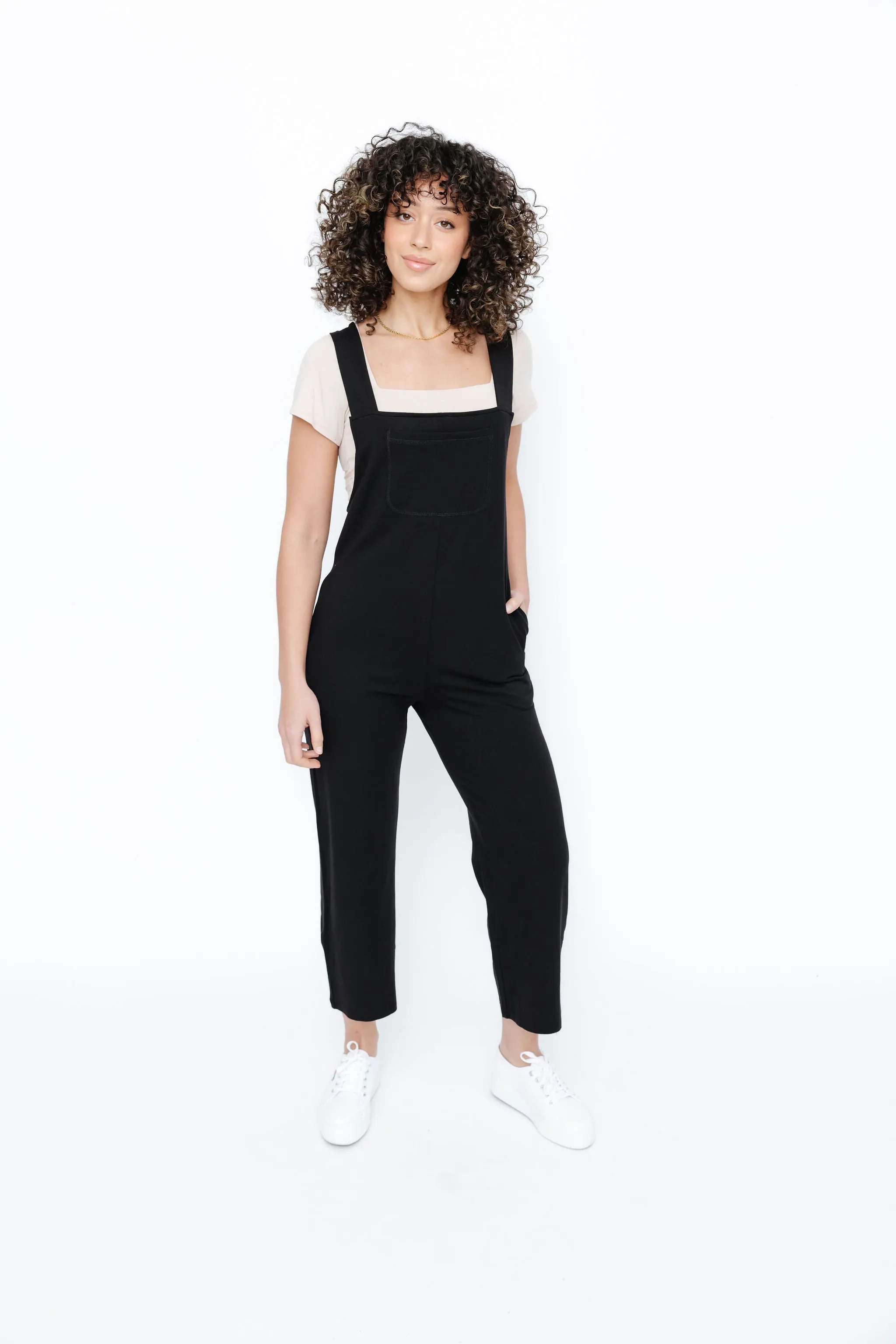 Mia Romperalls in Midnight Black