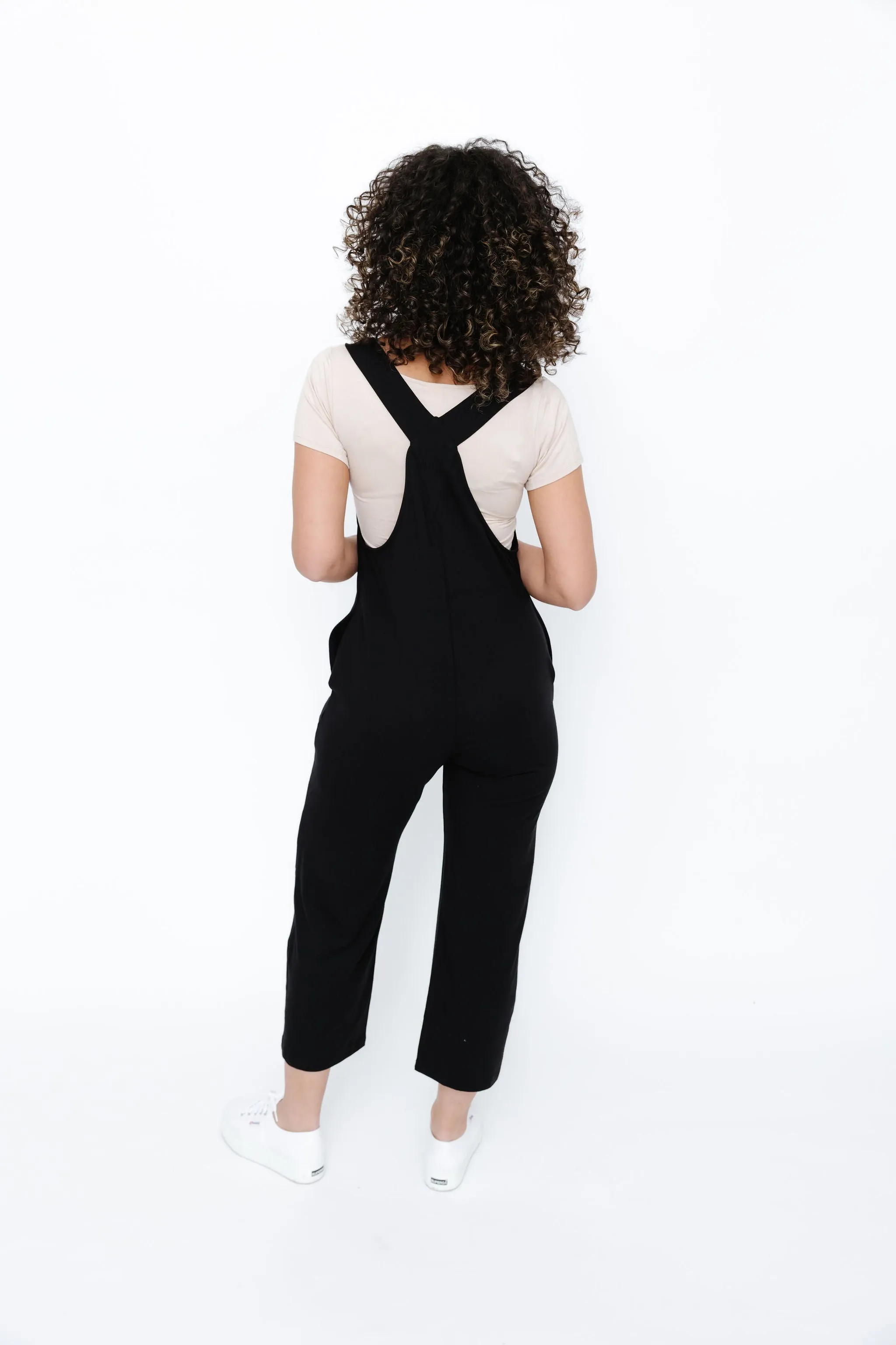 Mia Romperalls in Midnight Black