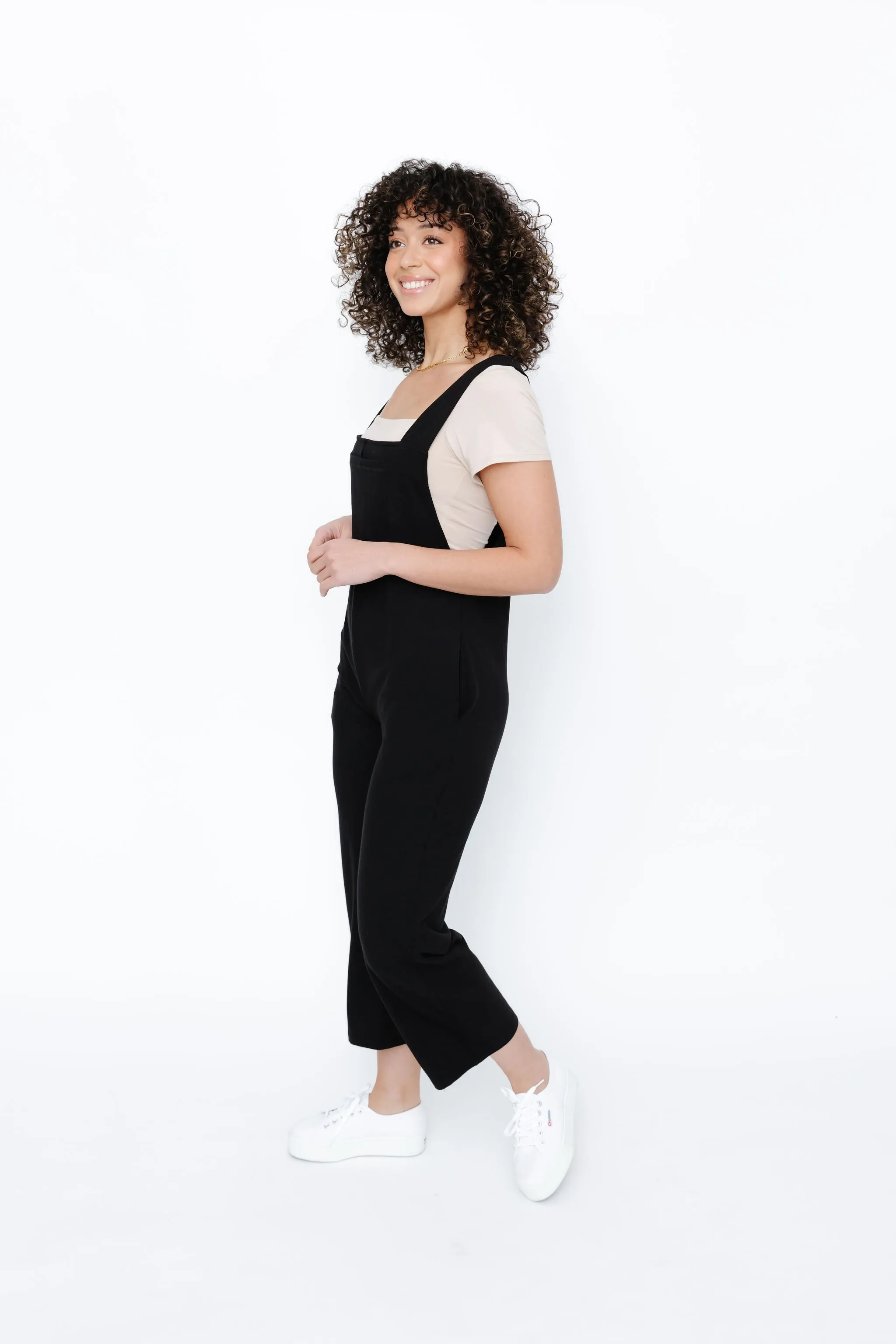 Mia Romperalls in Midnight Black