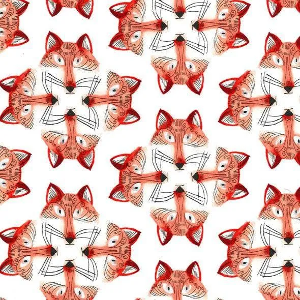 Michael Miller - Foxy Fellas - Out Foxed - White