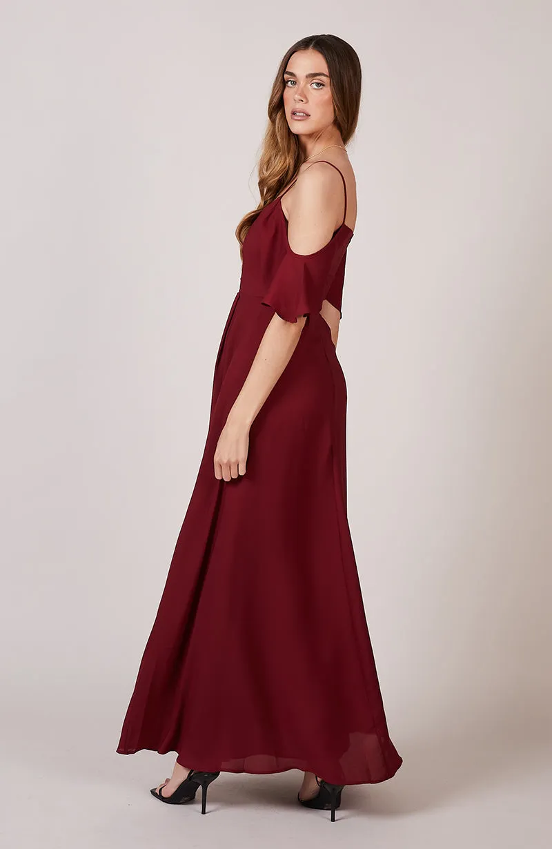 Mykonos Dress in Chianti Burgundy
