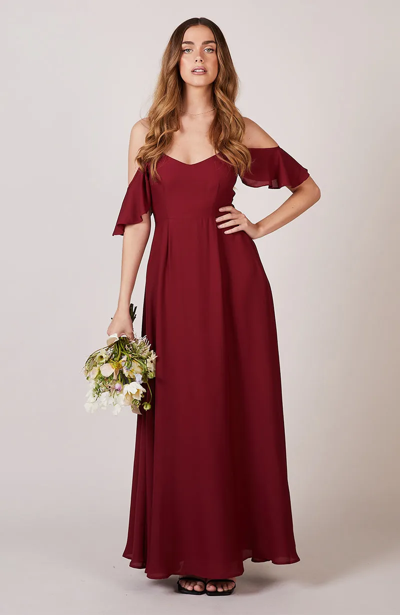 Mykonos Dress in Chianti Burgundy