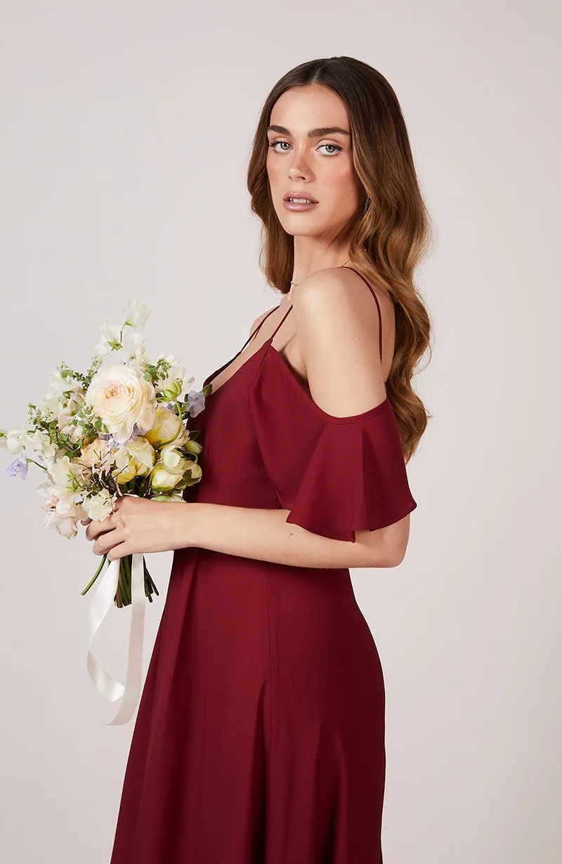 Mykonos Dress in Chianti Burgundy