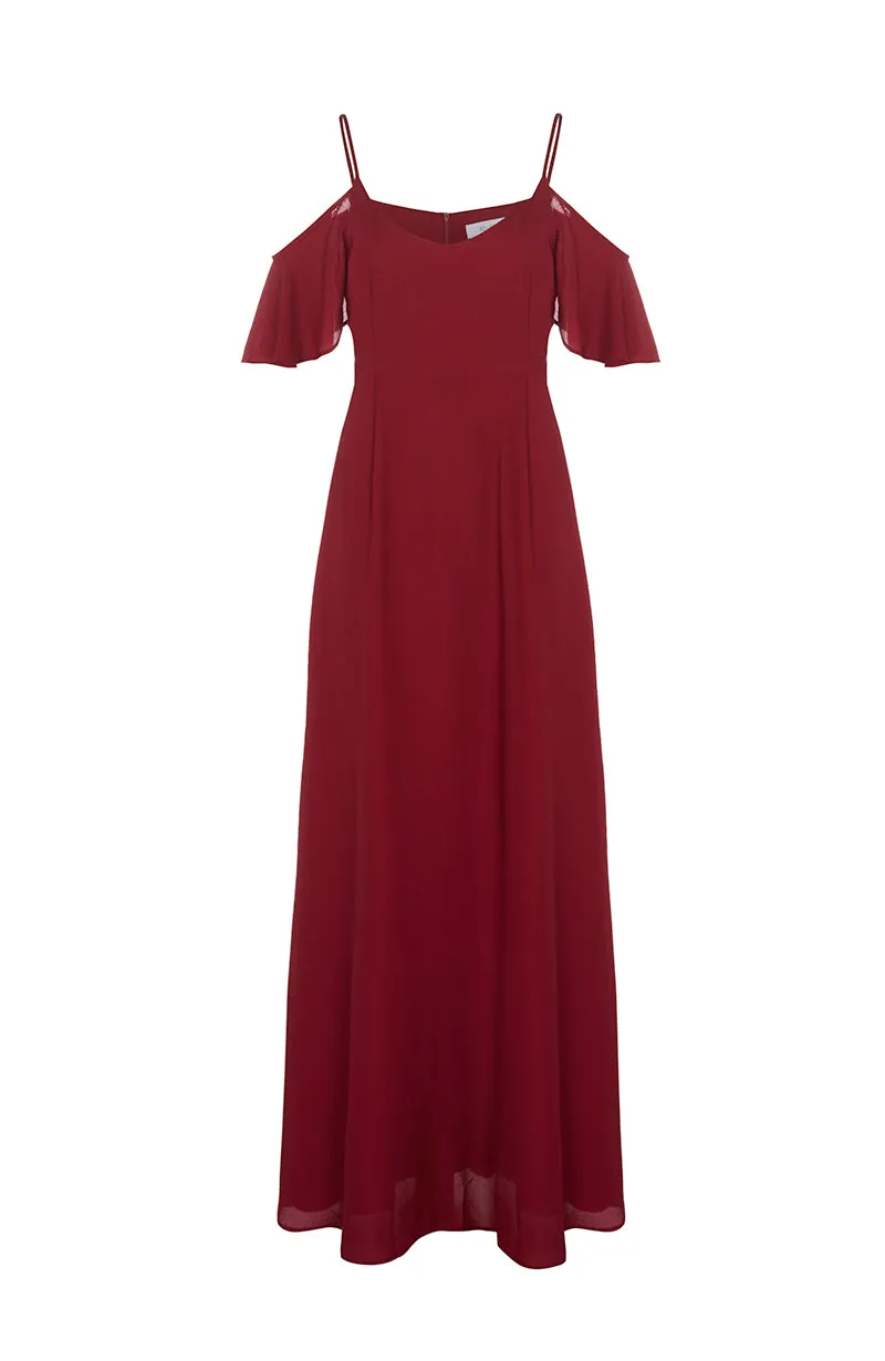 Mykonos Dress in Chianti Burgundy