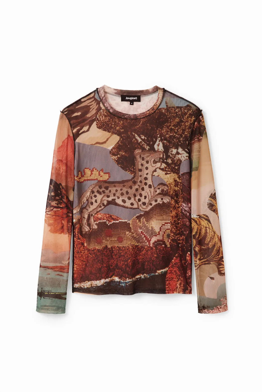 Slim tulle tapestry Top