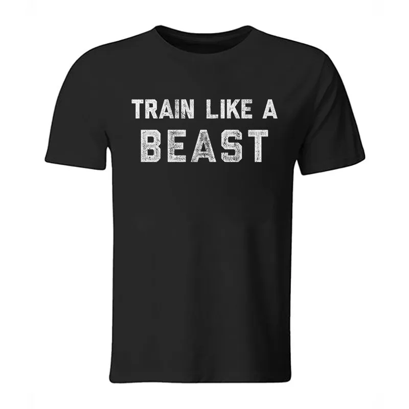 Train Like A Beast Print Men's T-shirt