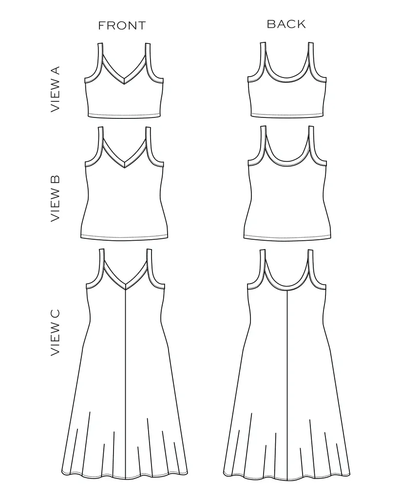 True Bias - Zoe Tank Vest Top & Dress (Size 14-32)