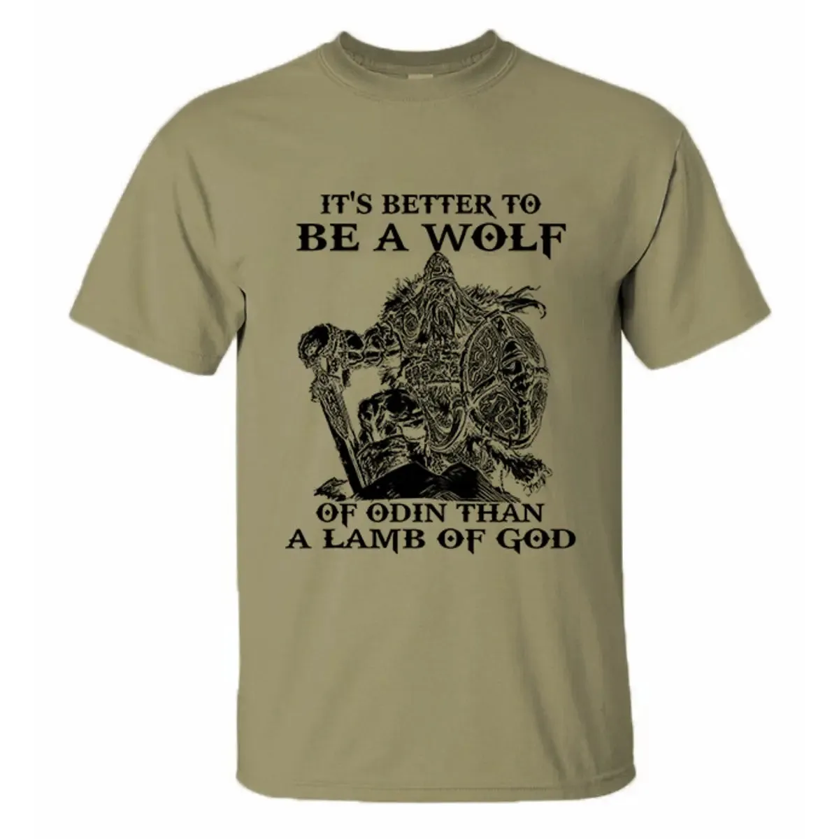 Viking It's Better To Be A Wolf Printed Men's T-shirt